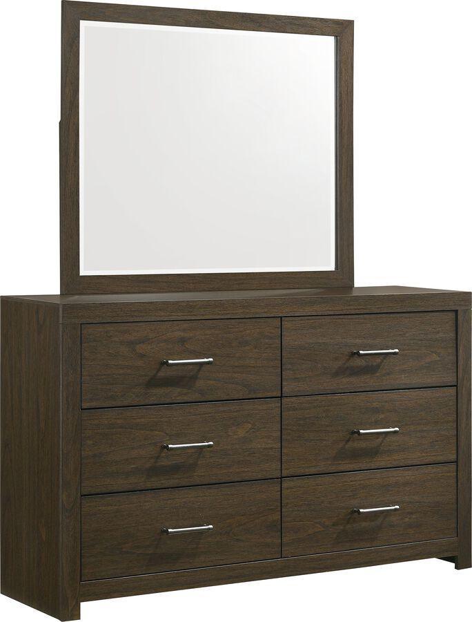 Elements Bedroom Sets - Hendrix King Music 5Pc Bedroom Set In Walnut