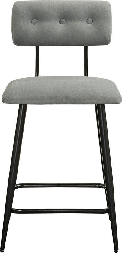 Olliix.com Barstools - Henrick 25" Metal Frame Counter Stool Gray