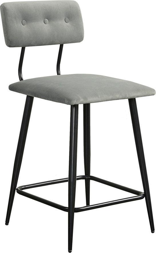 Olliix.com Barstools - Henrick 25" Metal Frame Counter Stool Gray