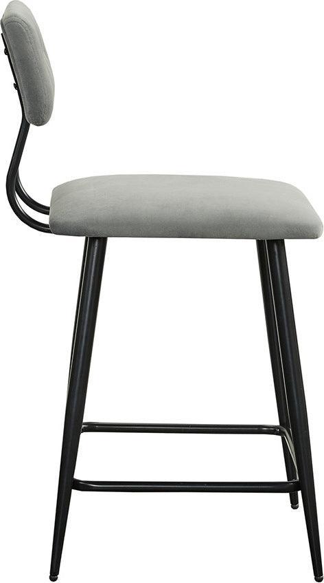 Olliix.com Barstools - Henrick 25" Metal Frame Counter Stool Gray