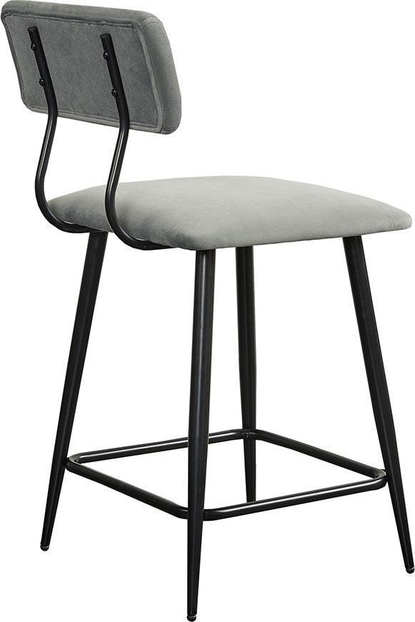 Olliix.com Barstools - Henrick 25" Metal Frame Counter Stool Gray