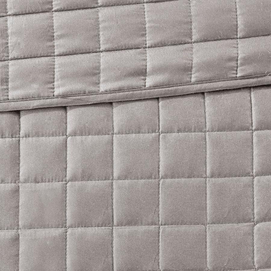 Olliix.com Comforters & Blankets - Heritage 8 Piece Comforter and Coverlet Set Collection Gray King/Cal King
