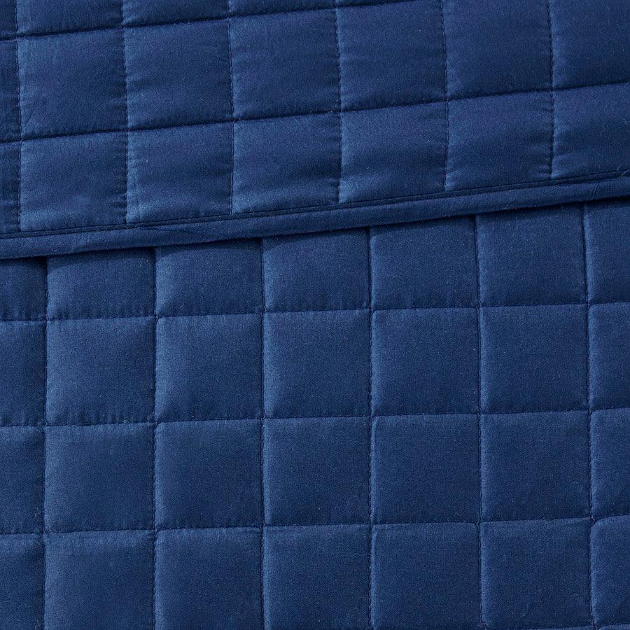 Olliix.com Comforters & Blankets - Heritage Full/Queen 8 Piece Hotel Comforter and Coverlet Set Collection Navy