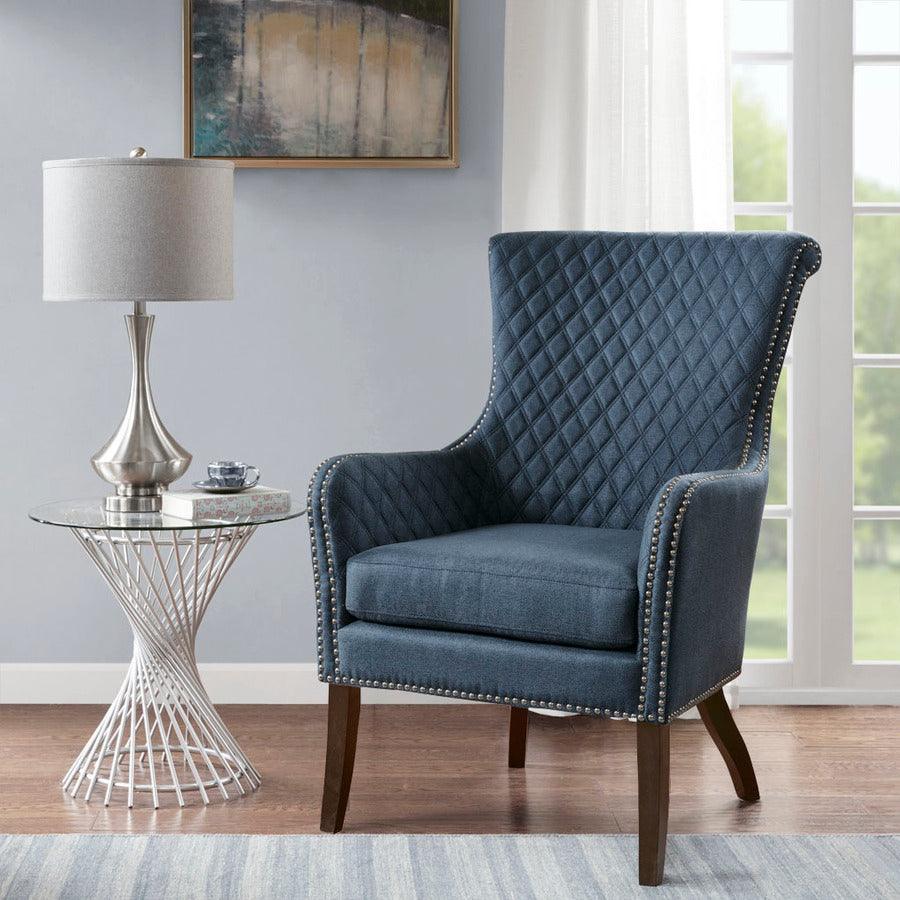Olliix.com Accent Chairs - Heston Accent Chair Dark Blue