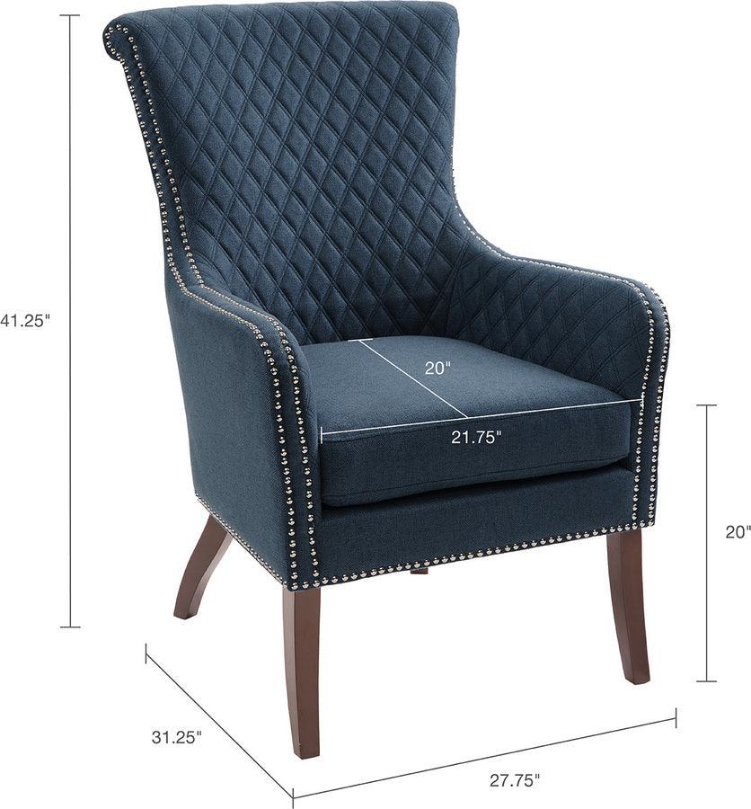 Olliix.com Accent Chairs - Heston Accent Chair Dark Blue