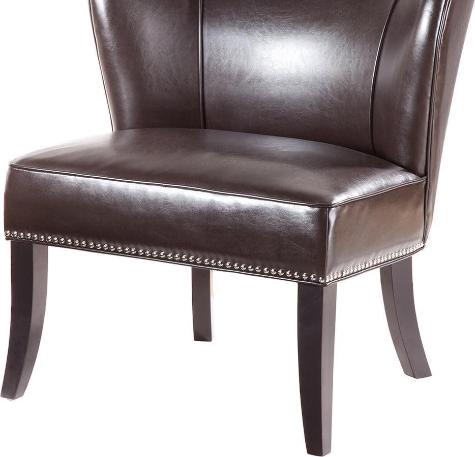 Olliix.com Accent Chairs - Hilton Armless Accent Chair Brown