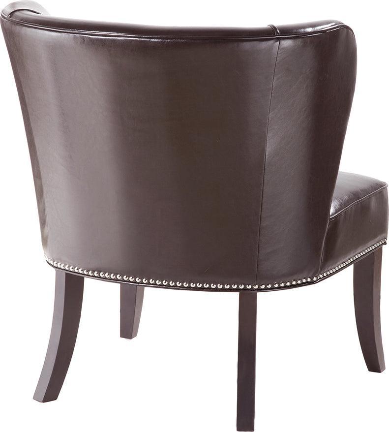 Olliix.com Accent Chairs - Hilton Armless Accent Chair Brown