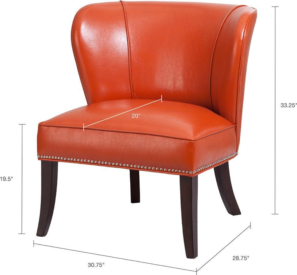 Olliix.com Accent Chairs - Hilton Armless Accent Chair Orange