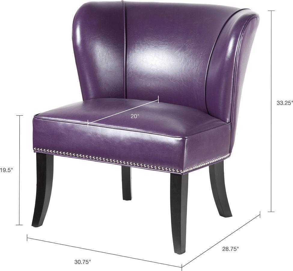 Olliix.com Accent Chairs - Hilton Armless Accent Chair Purple