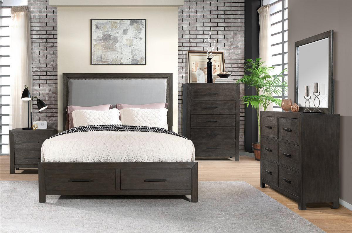 Elements Nightstands & Side Tables - Holland 2-Drawer Nightstand Dark Walnut