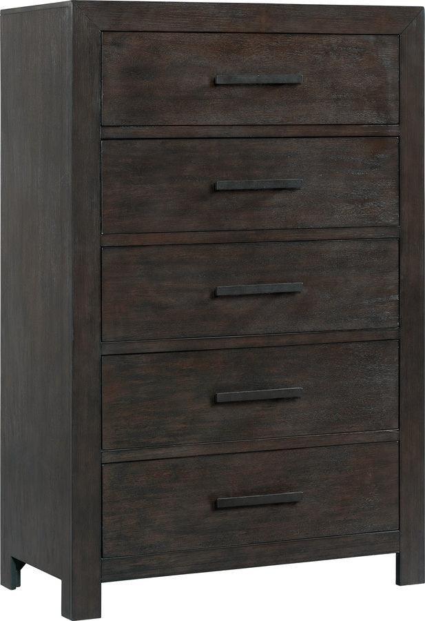 Elements Chest of Drawers - Holland 5-Drawer Chest Dark Walnut