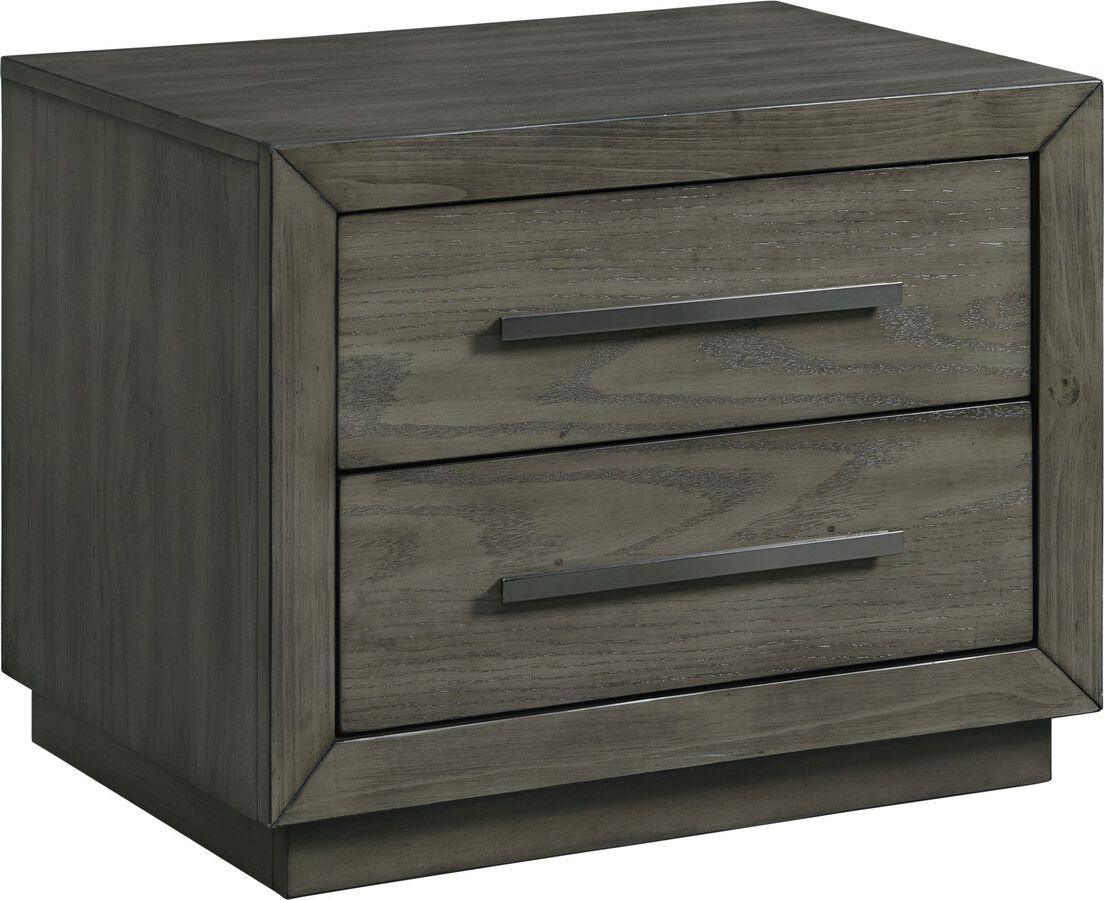 Elements Nightstands & Side Tables - Hollis 2-Drawer Nightstand Grey