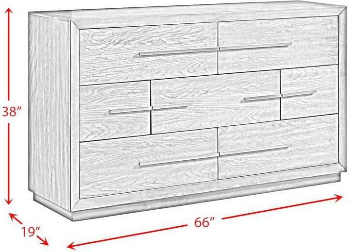 Elements Dressers - Hollis 7-Drawer Dresser Gray