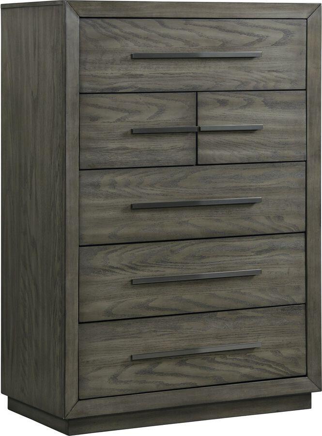 Elements Bedroom Sets - Hollis King Storage 3PC Bedroom Set with Cubbies Grey