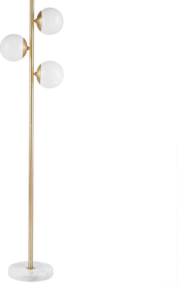 Olliix.com Floor Lamps - Holloway Floor Lamp White & Gold