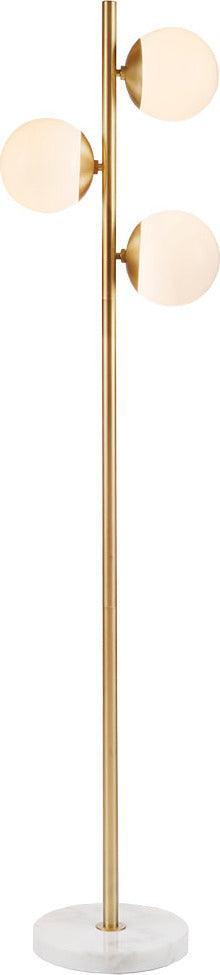 Olliix.com Floor Lamps - Holloway Floor Lamp White & Gold