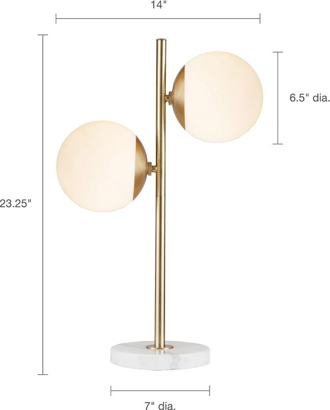 Olliix.com Table Lamps - Holloway Table Lamp White & Gold