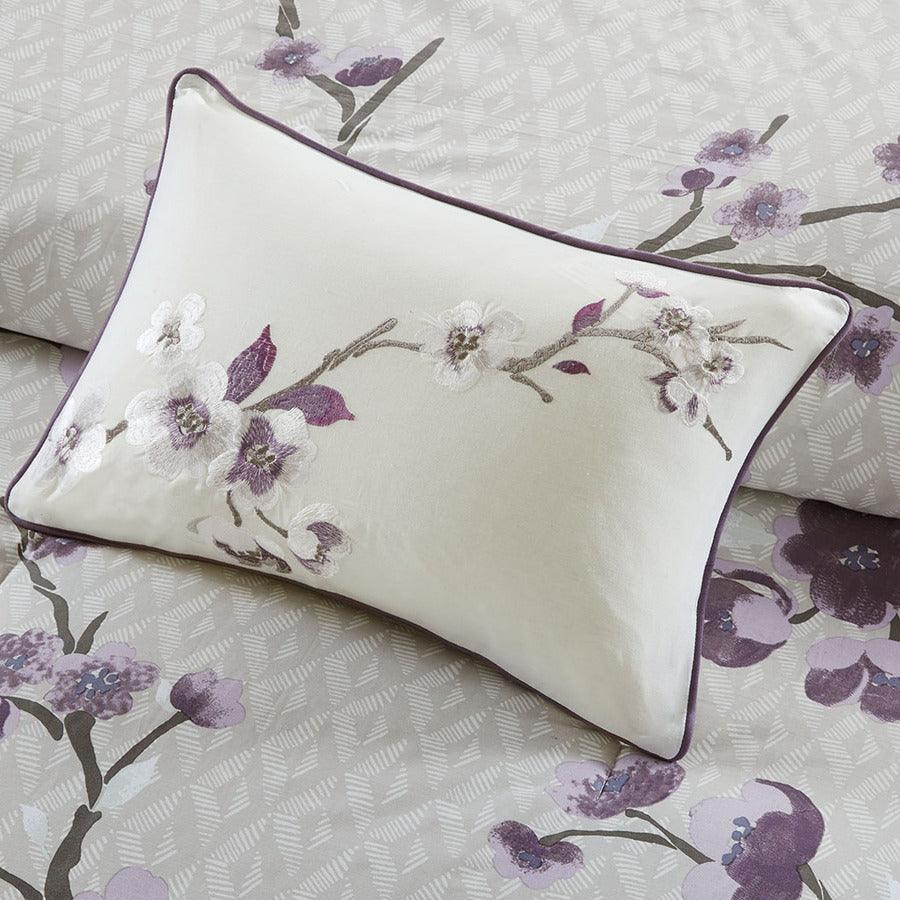 Olliix.com Comforters & Blankets - Holly King 8 Piece Transitional Cotton Comforter Set Purple