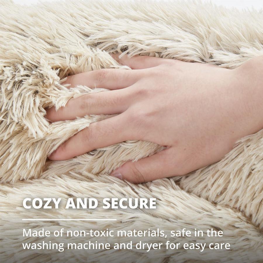 Olliix.com Dog Beds - Hooded Round Bed Tan PET63HD5680P