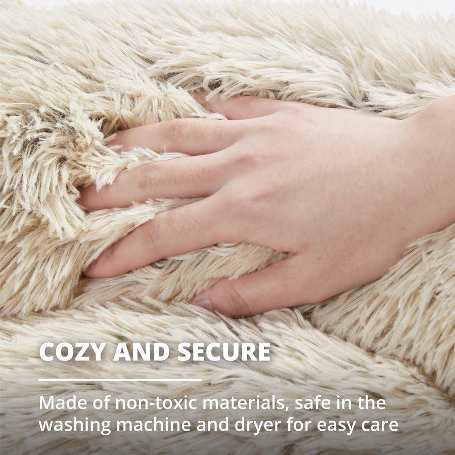 Olliix.com Dog Beds - Hooded Round Bed Tan PET63HD5680P