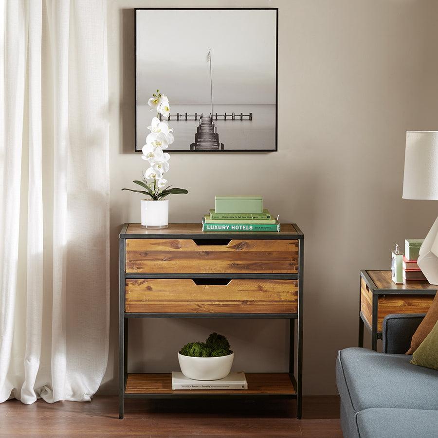 Olliix.com Chest of Drawers - Hudson Accent Chest Natural & Graphite