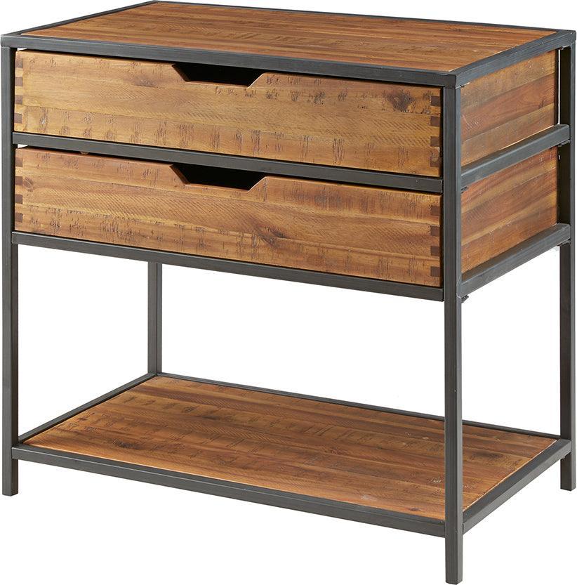 Olliix.com Chest of Drawers - Hudson Accent Chest Natural & Graphite