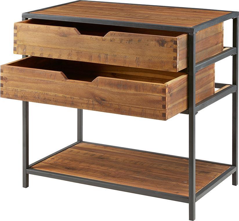 Olliix.com Chest of Drawers - Hudson Accent Chest Natural & Graphite