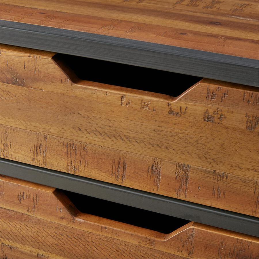 Olliix.com Chest of Drawers - Hudson Accent Chest Natural & Graphite