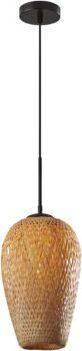 Adesso Ceiling Lights - Hugo Pendant Bamboo Weave Black