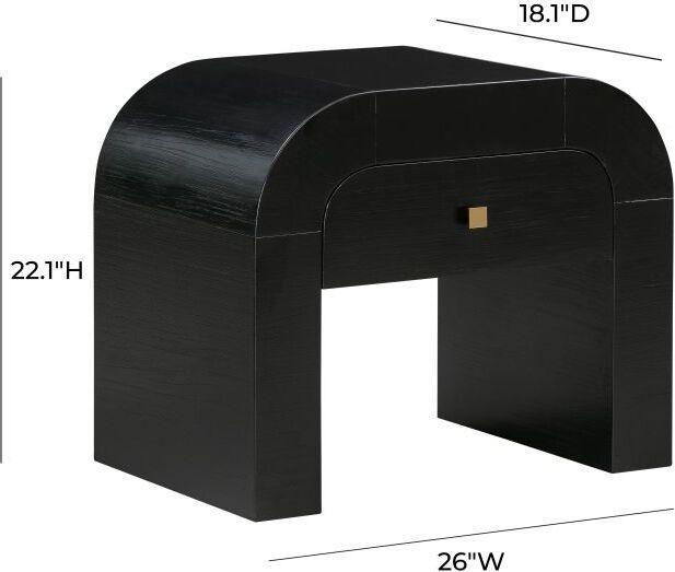 Tov Furniture Nightstands & Side Tables - Hump Black Nightstand