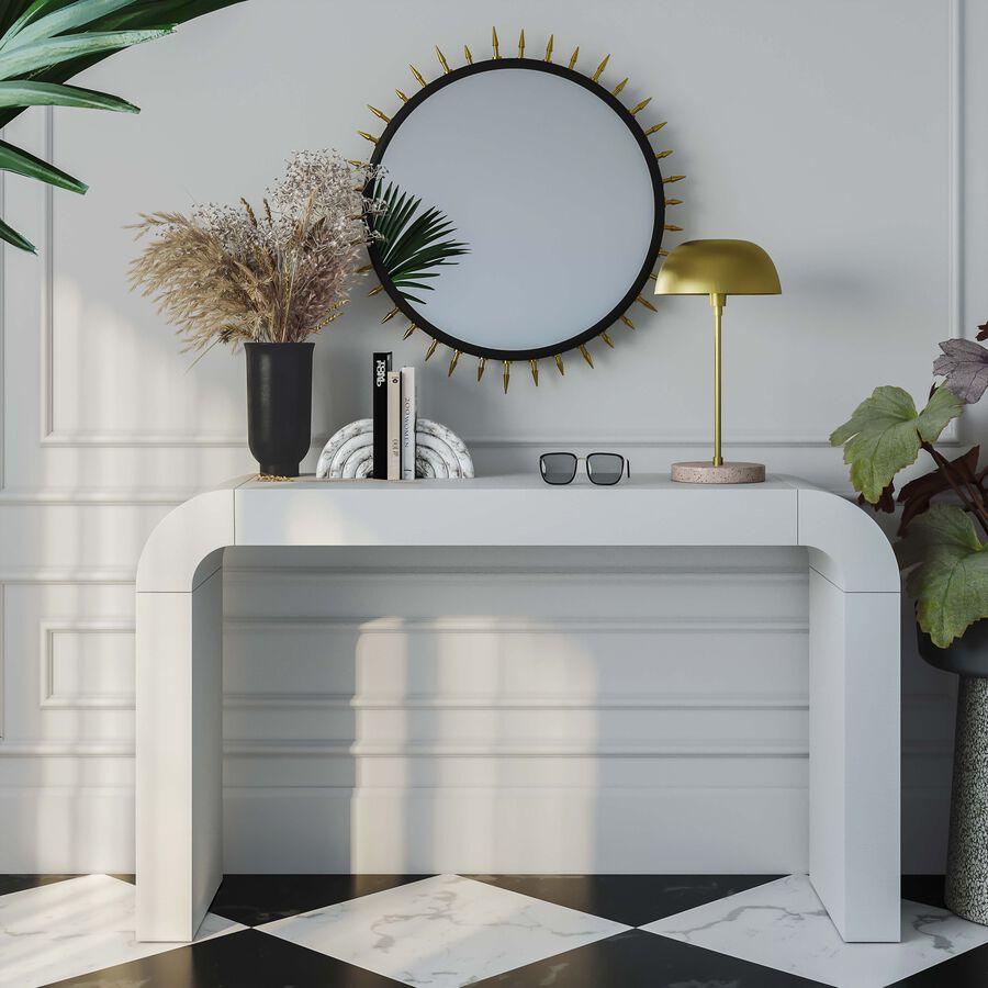Tov Furniture Consoles - Hump White Console Table