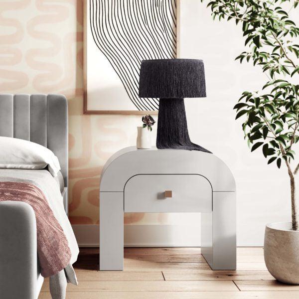 Tov Furniture Nightstands & Side Tables - Hump White Nightstand