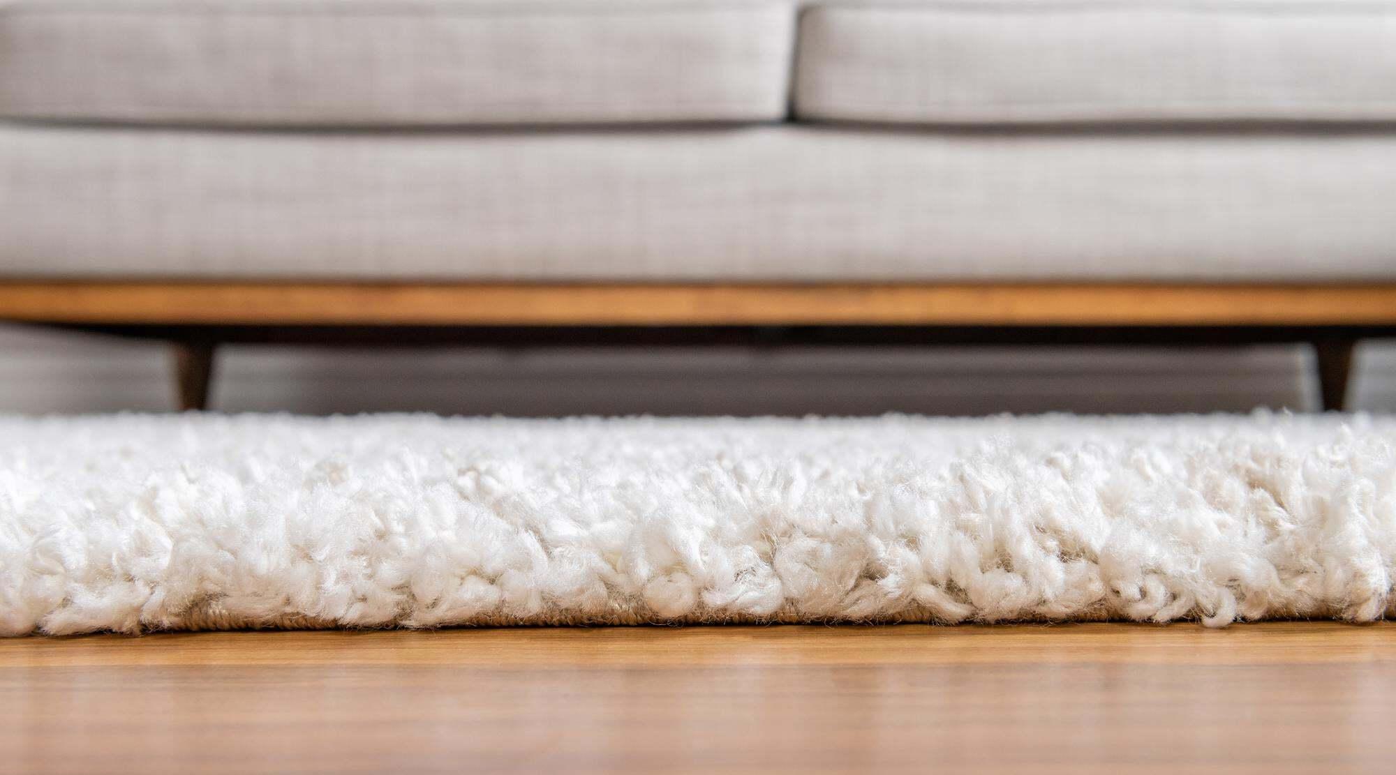Unique Loom Indoor Rugs - Hygge Shag Gradient Rectangular 9x12 Rug Gray & Ivory