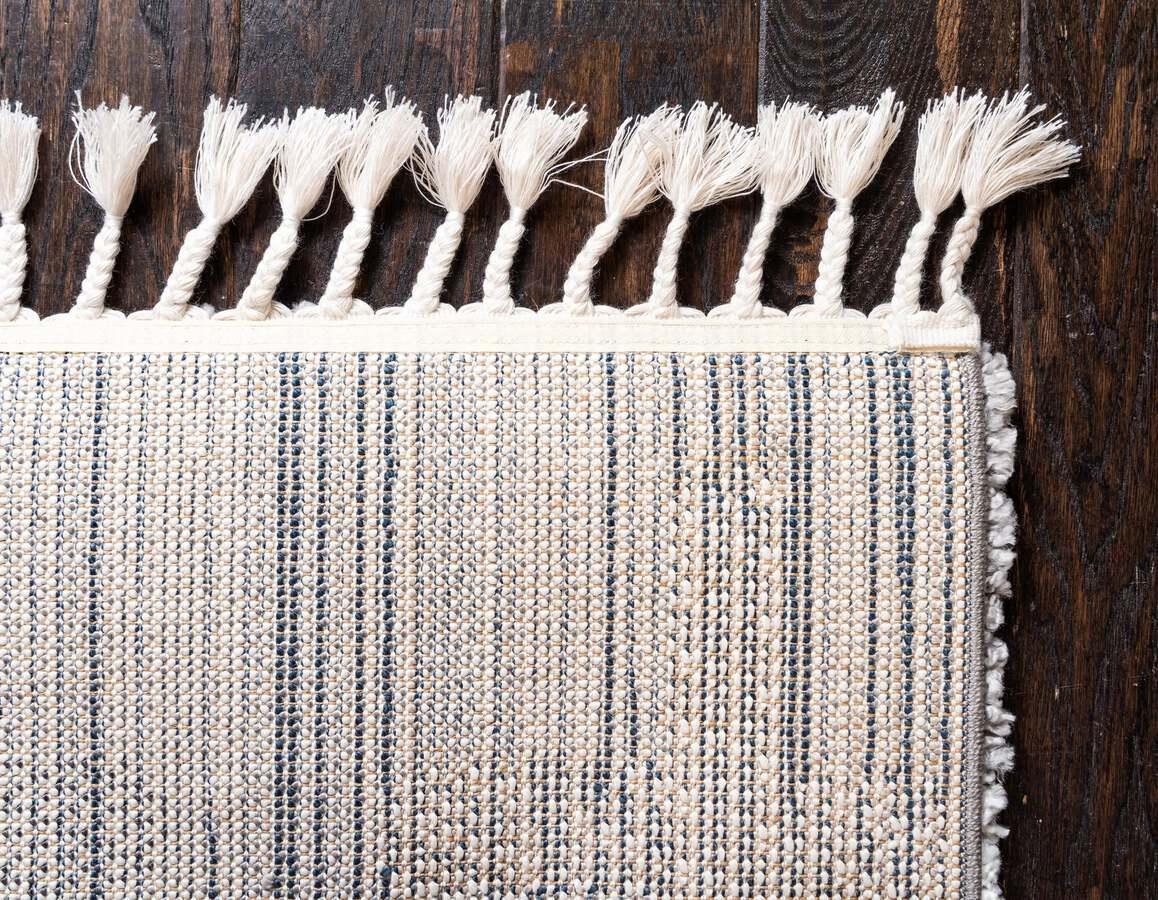 Unique Loom Indoor Rugs - Hygge Shag Modern 9x12 Rectangular Rug Light Gray