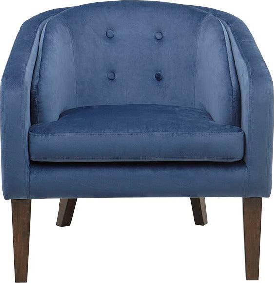 Olliix.com Accent Chairs - Ian Upholstered Tufted Mid-Century Accent Chair Dark Coffee
