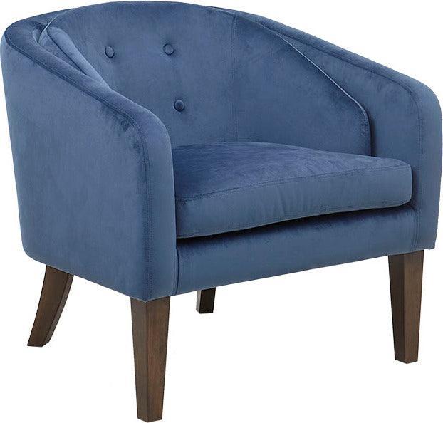 Olliix.com Accent Chairs - Ian Upholstered Tufted Mid-Century Accent Chair Dark Coffee