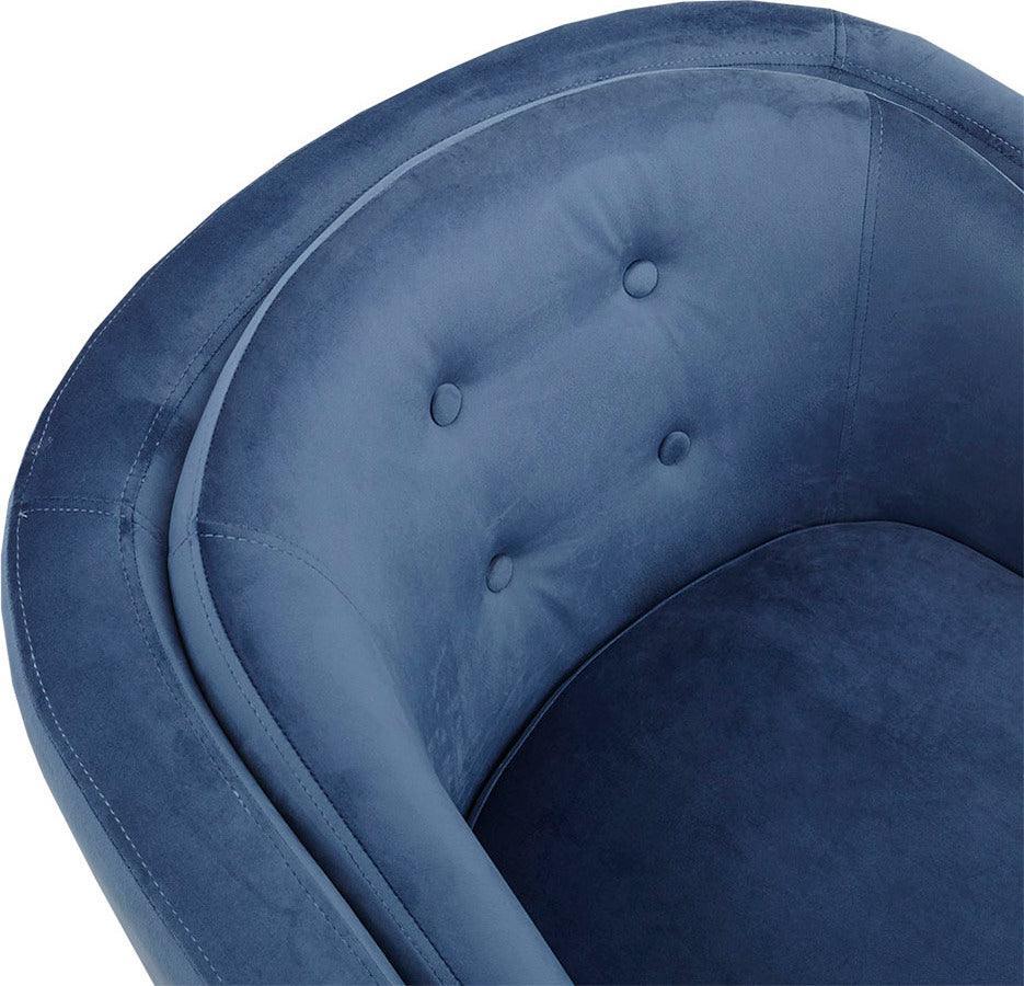 Olliix.com Accent Chairs - Ian Upholstered Tufted Mid-Century Accent Chair Dark Coffee