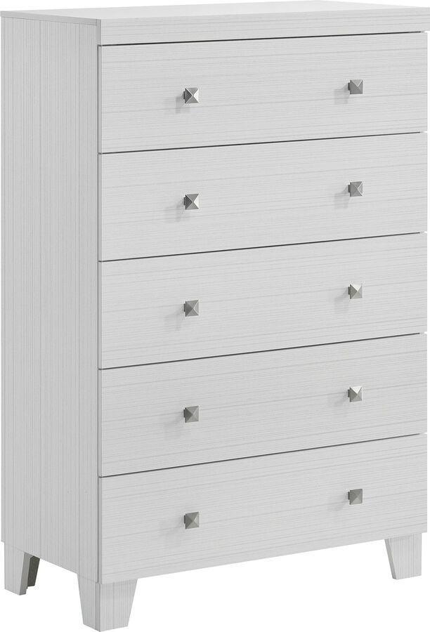 Elements Chest of Drawers - Icon 5-Drawer Chest in White
