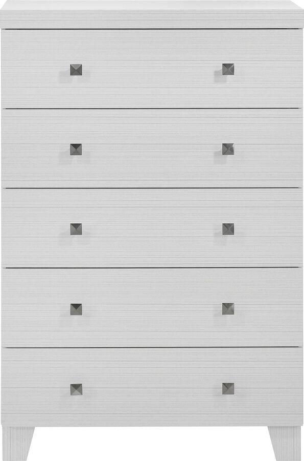 Elements Chest of Drawers - Icon 5-Drawer Chest in White