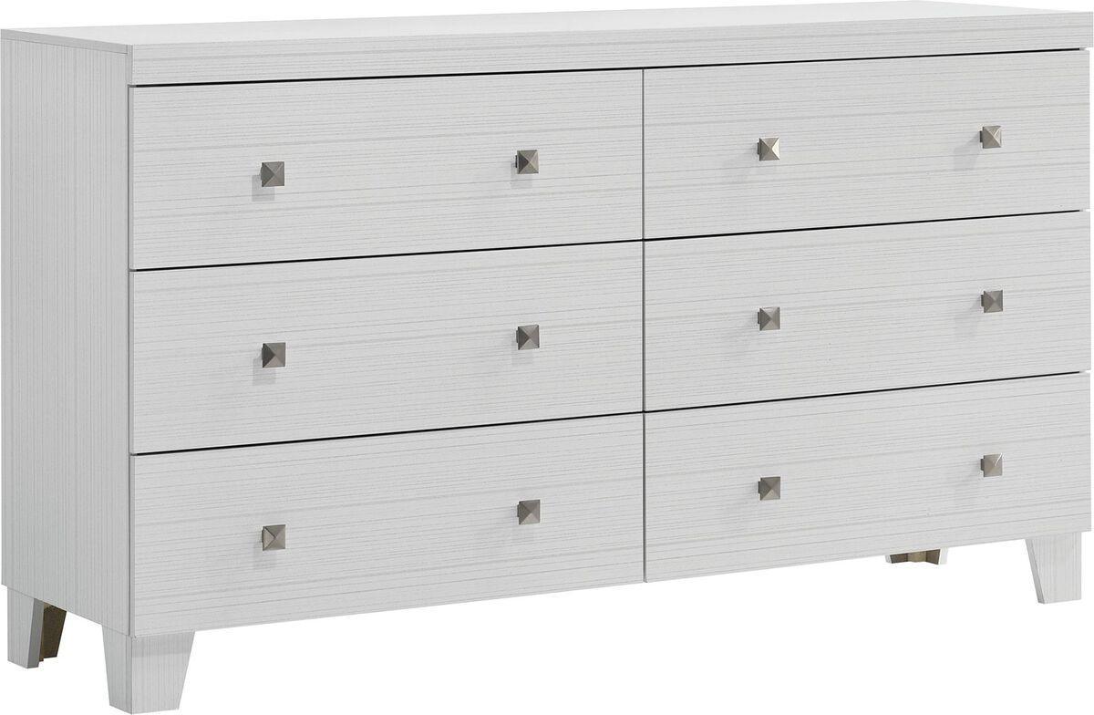 Elements Dressers - Icon 6-Drawer Dresser in White