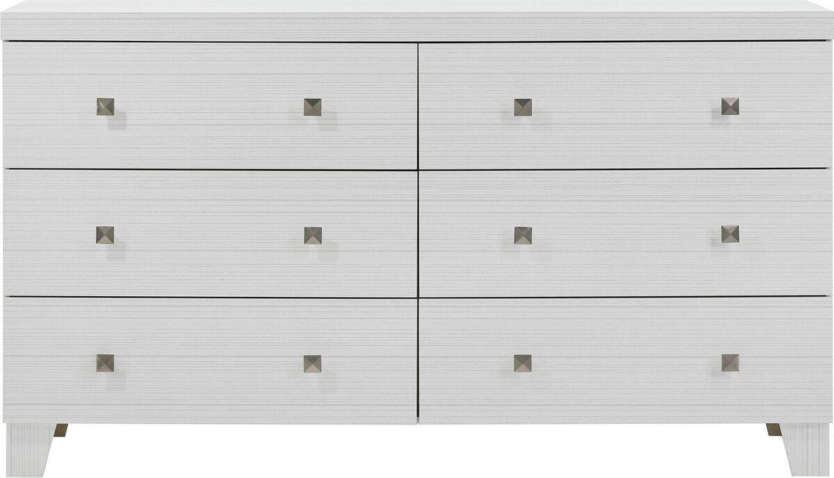 Elements Dressers - Icon 6-Drawer Dresser in White