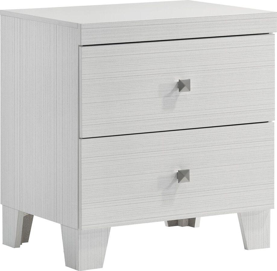 Elements Bedroom Sets - Icon King Panel 3 Piece Bedroom Set in White