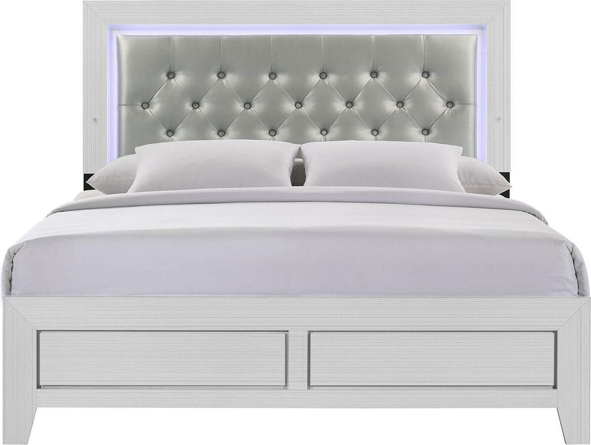 Elements Beds - Icon Queen Panel Bed in White