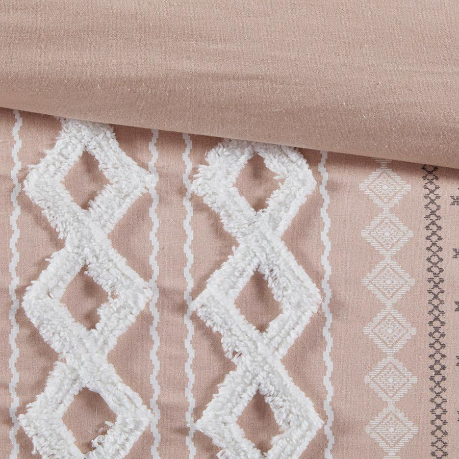 Olliix.com Duvet & Duvet Sets - Imani Full/Queen Cotton Duvet Cover Mini Set Blush