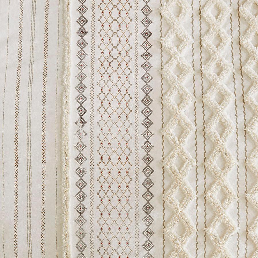 Olliix.com Duvet & Duvet Sets - Imani Full/Queen Cotton Duvet Cover Mini Set Ivory