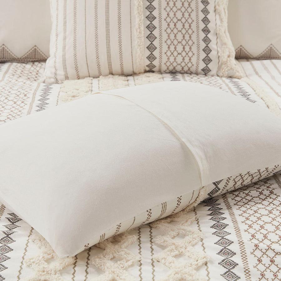 Olliix.com Duvet & Duvet Sets - Imani Full/Queen Cotton Duvet Cover Mini Set Ivory