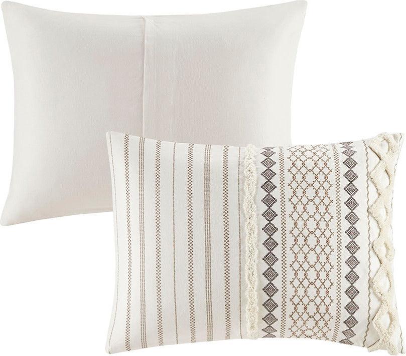 Olliix.com Duvet & Duvet Sets - Imani Full/Queen Cotton Duvet Cover Mini Set Ivory