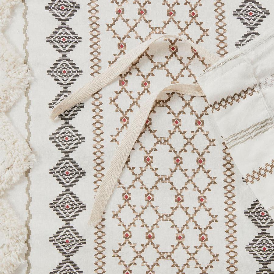 Olliix.com Duvet & Duvet Sets - Imani Full/Queen Cotton Duvet Cover Mini Set Ivory