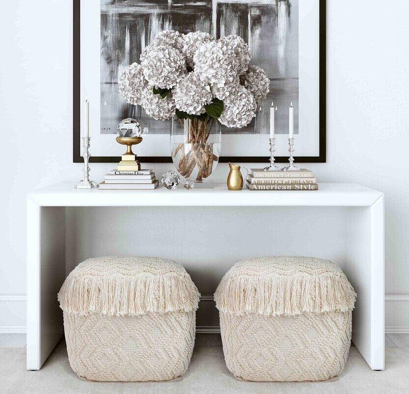 Tov Furniture Ottomans & Stools - Inca Pouf Natural
