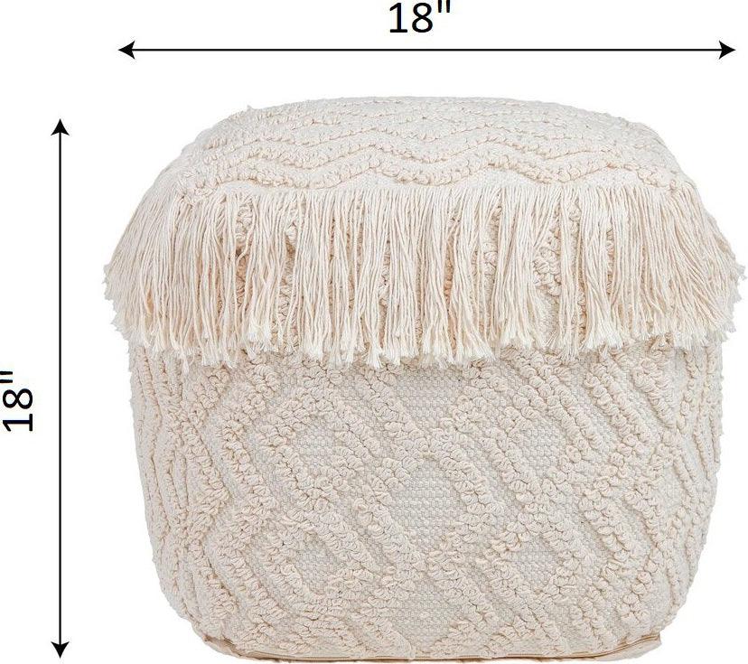 Tov Furniture Ottomans & Stools - Inca Pouf Natural